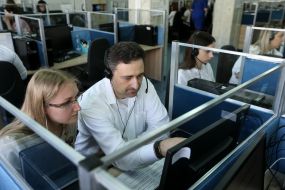 Igor Smilyansky at the contact center "Ukrposhta"