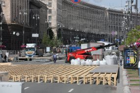 Arrangement of a fan zone on Khreshchatyk