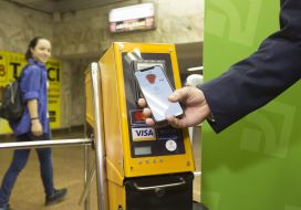 Demonstration of payment for travel through the ApplePay 