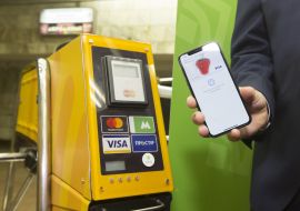 Demonstration of payment for travel through the ApplePay 