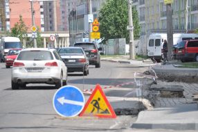 Предупреждающий знак "Дорожные работы" 