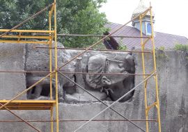 The restored fragment of "Wall of Memory"