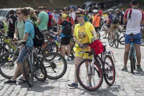 Ukrainian bicycle day in Kiev