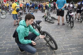 Ukrainian bicycle day in Kiev