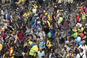 Ukrainian bicycle day in Kiev