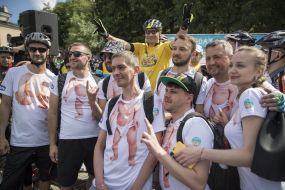 Ukrainian bicycle day in Kiev