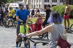 Ukrainian bicycle day in Kiev