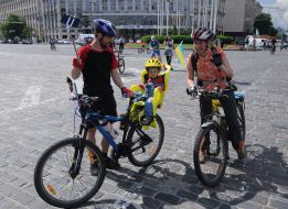 Ukrainian bicycle day in Kiev