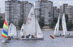 Participants of the regatta during the competition