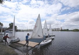 Athletes before the regatta