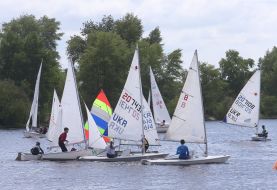 Participants of the regatta during the competition