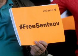 #FreeSentsov sign