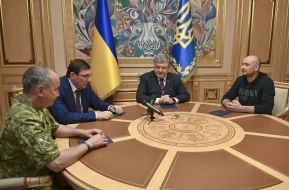 Vasyl Hrytsak, Yuriy Lutsenko, Petro Poroshenko and Arkady Babchenko