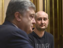Petro Poroshenko and Arkady Babchenko