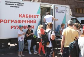 Mobile fluorography cabinet