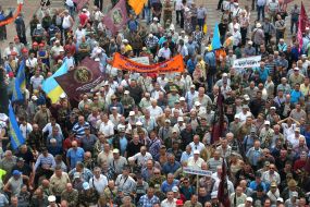 Participants of the action under the Verkhovna Rada of Ukraine 