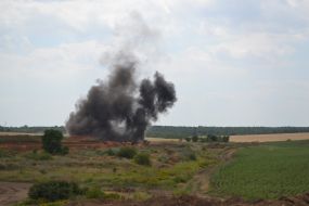 Pyrotechnics defused an air bomb