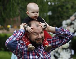 The man with the child