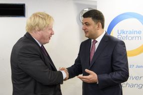 Борис Джонсон и Владимир Гройсман