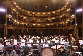 Rehearsal of musicians in the National Opera of Ukraine