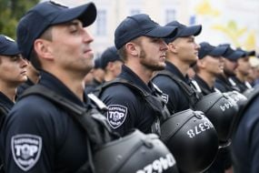 Employees of the patrol police