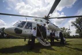 Petro Poroshenko arrived in Sahryn