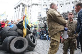 Protest action of car owners on foreign numbers