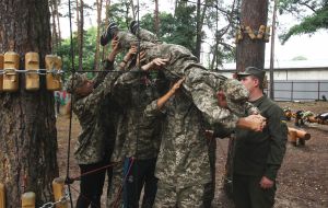The final stage of the military-sports game "Falcon"