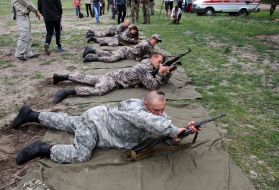 The final stage of the military-sports game "Falcon"