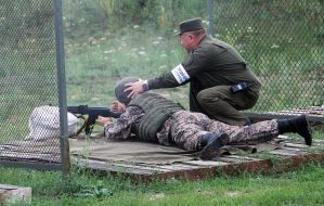 The final stage of the military-sports game "Falcon"