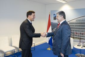 Mark Rütte and Petro Poroshenko