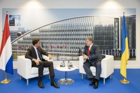 Mark Rütte and Petro Poroshenko