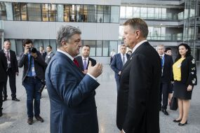 Klaus Iohannis and Petro Poroshenko