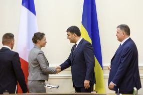 Isabelle Dumont, Vladimir Groisman and Arsen Avakov
