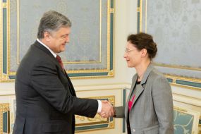 Petr Poroshenko and Isabelle Dumont
