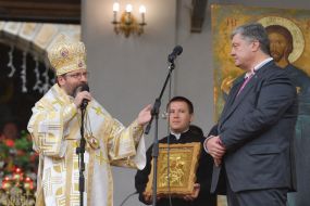 Svyatoslav Shevchuk and Petro Poroshenko