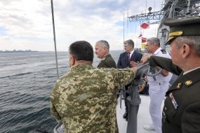 Stepan Poltorak, Vasily Gritsak, Petro Poroshenko, Igor Voronchenko and Victor Muzhenko