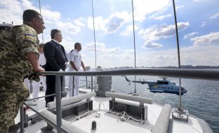 Stepan Poltorak, Petr Poroshenko and Igor Voronchenko