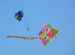 Relaxing on a parachute