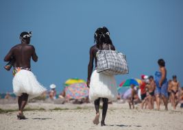 Animators on the beach