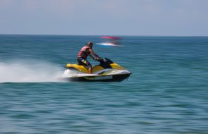 Resting on a scooter