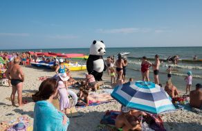 Resting on the beach