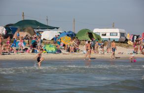 Resting on the beach