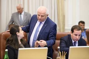 Oksana Markarova, Stepan Kubiv and Alexander Sayenko