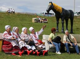 Feast of Hutsul horse-drawn carts