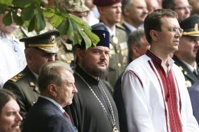 Yuriy Bogutsky, Archbishop Oleksandr Drabinko and Volodymyr Omelyan