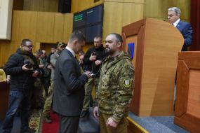 Vitaliy Oleshko in the premises of Zaporizhzhya Regional Council