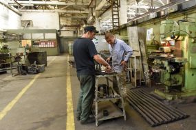 Workers of the tram depot