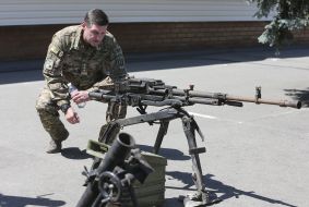 Vitaly Malikov examines weapons