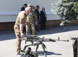 Anatoly Matios considers a machine gun